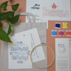 Brode ta punchline sur totebag- kit diy