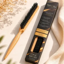 Brosse de précision cheveux et barbe, poils de sanglier, manche bois fsc
