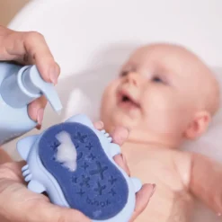 Brosse et éponge bain bébé renard