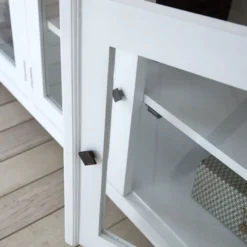 Buffet bois d'acajou et teck 4 portes