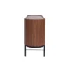 Buffet bois foncé noyer et métal noir 3 portes l160 cm skye