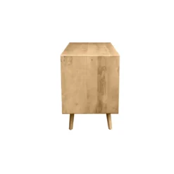 Buffet en bois manguier et cannage rotin 2 portes coulissantes l135 cm acange