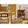 Buffet en bois manguier massif gravé et métal noir 2 portes l70 cm agra