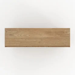 Buffet en bois massif de mindi et rotin - delya