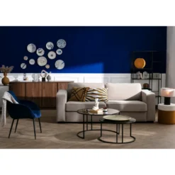 Buffet finition bois foncé noyer 4 portes l180 cm como