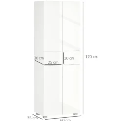 Buffet haut de cuisine blanc laqué style contemporain