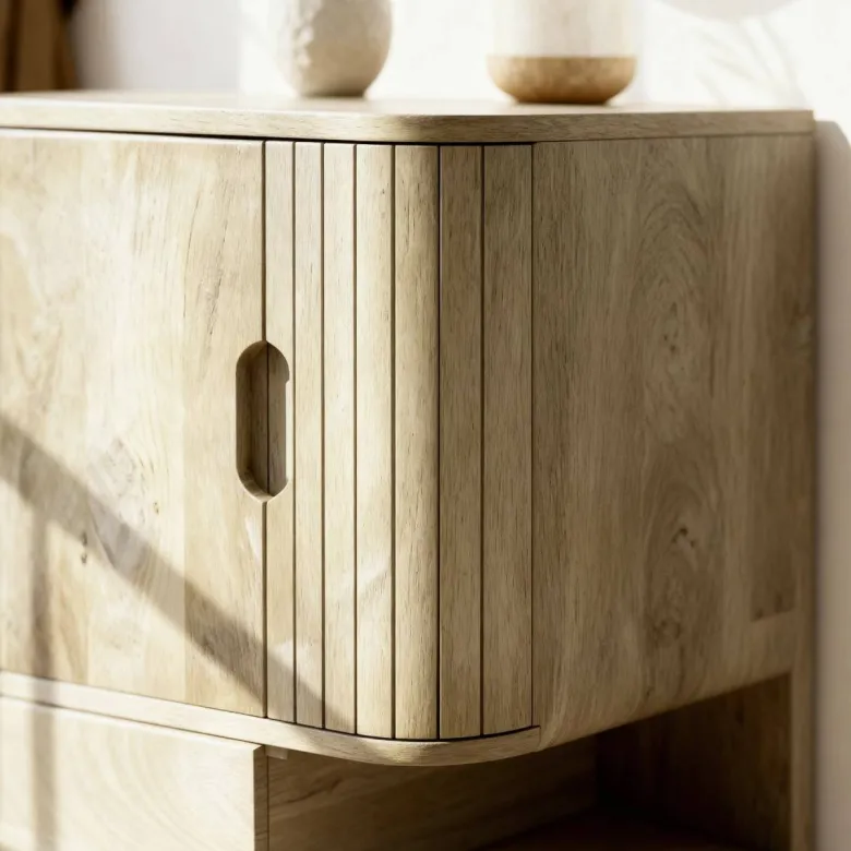 Buffet haut en bois de manguier clair yoni