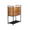 Buffet haut en bois massif et métal noir 2 portes l85 cm arthus
