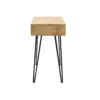 Bureau avec rangement en bois manguier massif et métal noir l116 cm vibes