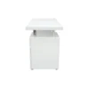 Bureau avec rangements 3 tiroirs blanc laqué brillant l140 cm calix