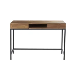 Bureau en bois de teck et métal