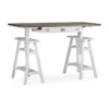 Bureau 3 tiroirs bronze bois blanc -