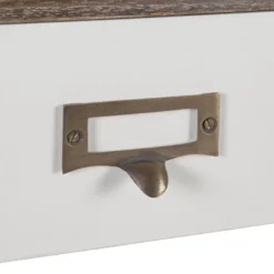 Bureau 3 tiroirs bronze bois blanc -