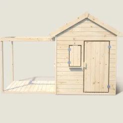 Cabane bois enfant avec pergola et compt