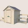 Cabane en bois enfant cuisine et table b