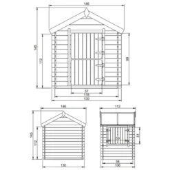 Cabane enfant exterieur 1.1m2 - avec plancher - 146x112xh145cm
