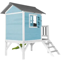 Cabane enfant sur pilotis bleue lodge x