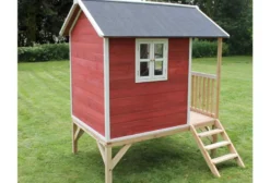 Cabane enfant sur pilotis rouge loft 300