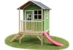 Cabane enfant sur pilotis verte loft 300