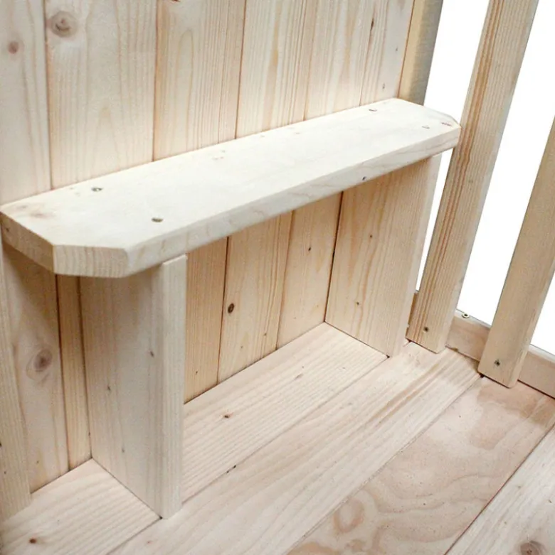 Cabane roulotte en bois sur pilotis pour
