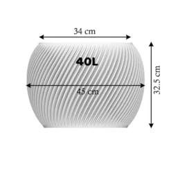Cache-pot design spirilus gris anthracite