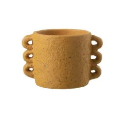 Cache-pot en poterie ocre d14*h13cm