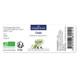 Cade (juniperus oxycedrus) - huile essentielle bio - 10ml garantie chromacert® -