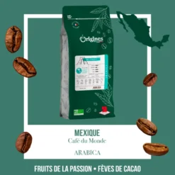 Café bio - mexique chiapas - pur arabica - grain 1kg