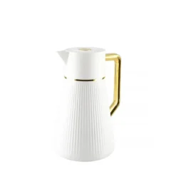 Cafetière blanche avec anse dorée 1l