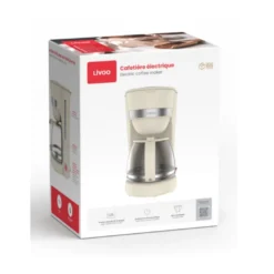 Cafetière filtre 12 tasses 1.25l 750w livoo dod200c