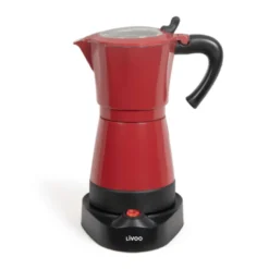 Cafetière italienne électrique rouge 6 t