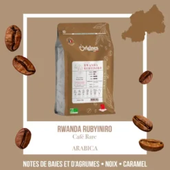 Café rare bio - rwanda rubyiniro - pur arabica - grain 250g