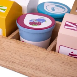 Caisse de produits laitiers en bois