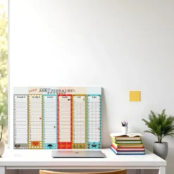 Calendrier anniversaires pérpétuel inscriptible + semainier aimanté à remplir