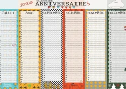 Calendrier anniversaires pérpétuel inscriptible + semainier aimanté à remplir