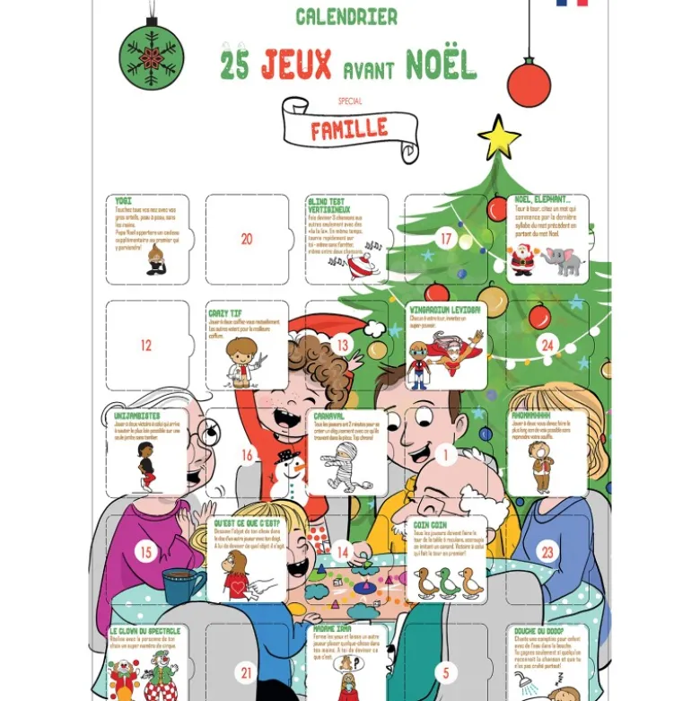 Calendrier avent 25 jeux en famille