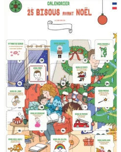 Calendrier 25 bisous enfant 0 à 10 ans
