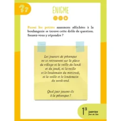 Calendrier des énigmes en 365 jours