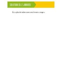 Calendrier des énigmes en 365 jours