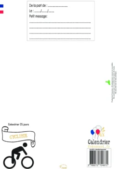 Calendrier du cycliste 25 expressions