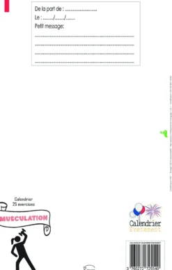 Calendrier musculation femme 25 jours