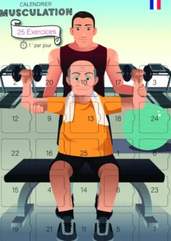 Calendrier musculation homme 25 jours