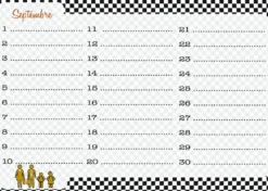 Calendrier perpétuel anniversaires bloc chevalet – inscriptible