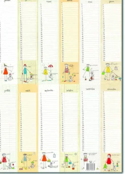 Calendrier perpétuel - poster anniversaires inscriptible a2