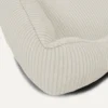 Cama, panier chien en velours blanc l