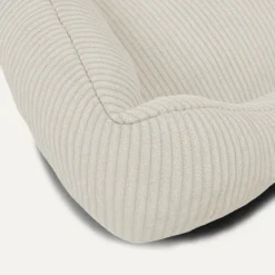 Cama, panier chien en velours blanc l