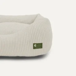 Cama, panier chien en velours blanc l