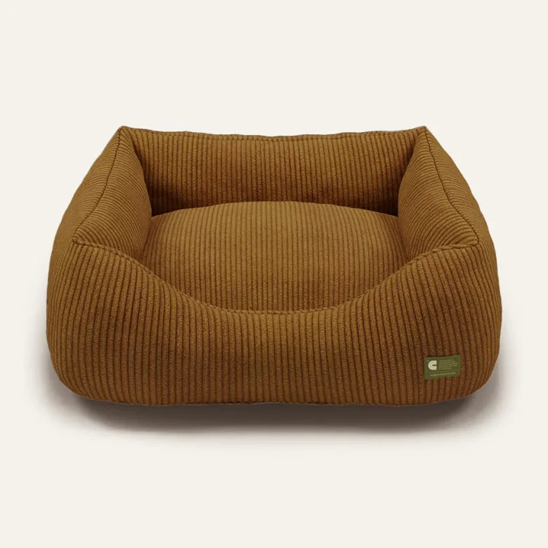 Cama, panier en velours côtelé bronze l