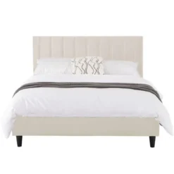 Cambridge lit 140x190 cm en velours beige