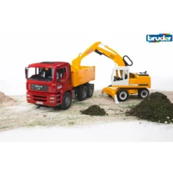 Camion à benne basculante man tga avec p